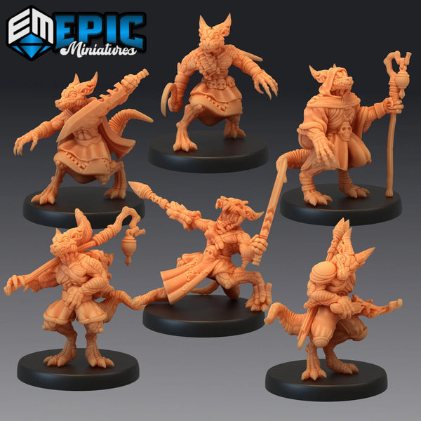 Kobold Miniature set | Set of 8 - Tabletop RPG & D&D miniature. Perfect for wargaming & collectors