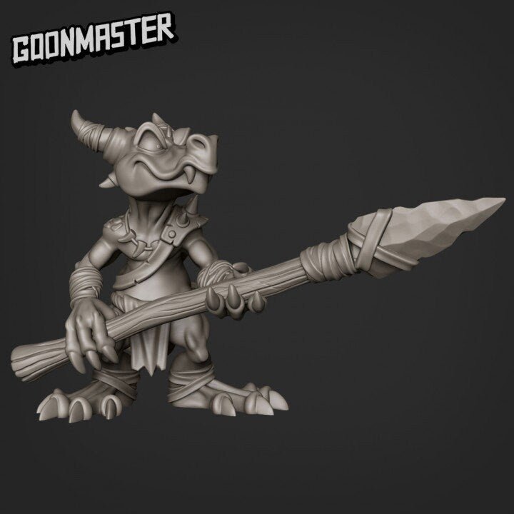 Kobold Spearmen Miniature | E - Tabletop RPG & D&D miniature. Perfect for wargaming & collectors