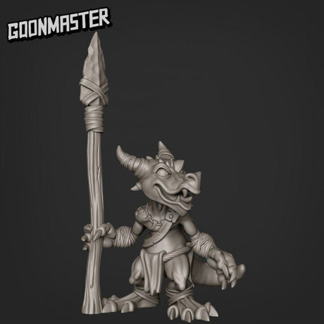 Kobold Spearmen Miniature | F - Tabletop RPG & D&D miniature. Perfect for wargaming & collectors
