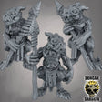 Kobold with Spears Miniature | Set of 3 - Tabletop RPG & D&D miniature. Perfect for wargaming & collectors