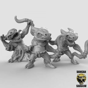 Kobolds Group Miniature | Set of 3 - Tabletop RPG & D&D miniature. Perfect for wargaming & collectors