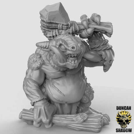 Kobolds Trolls Miniature | D0255 (middle) - Tabletop RPG & D&D miniature. Perfect for wargaming & collectors