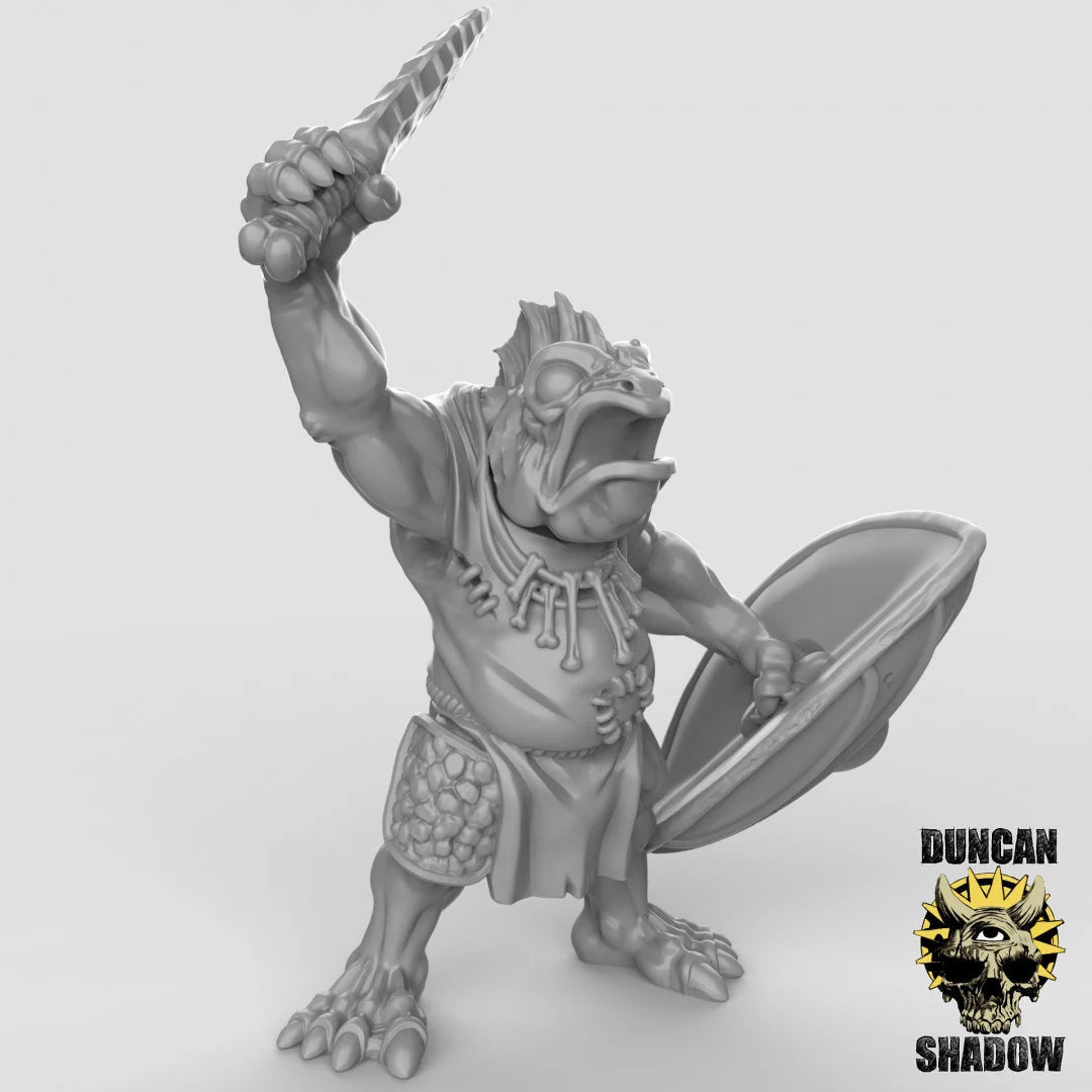 Koi Fish folk defender Miniature | B - Tabletop RPG & D&D miniature. Perfect for wargaming & collectors