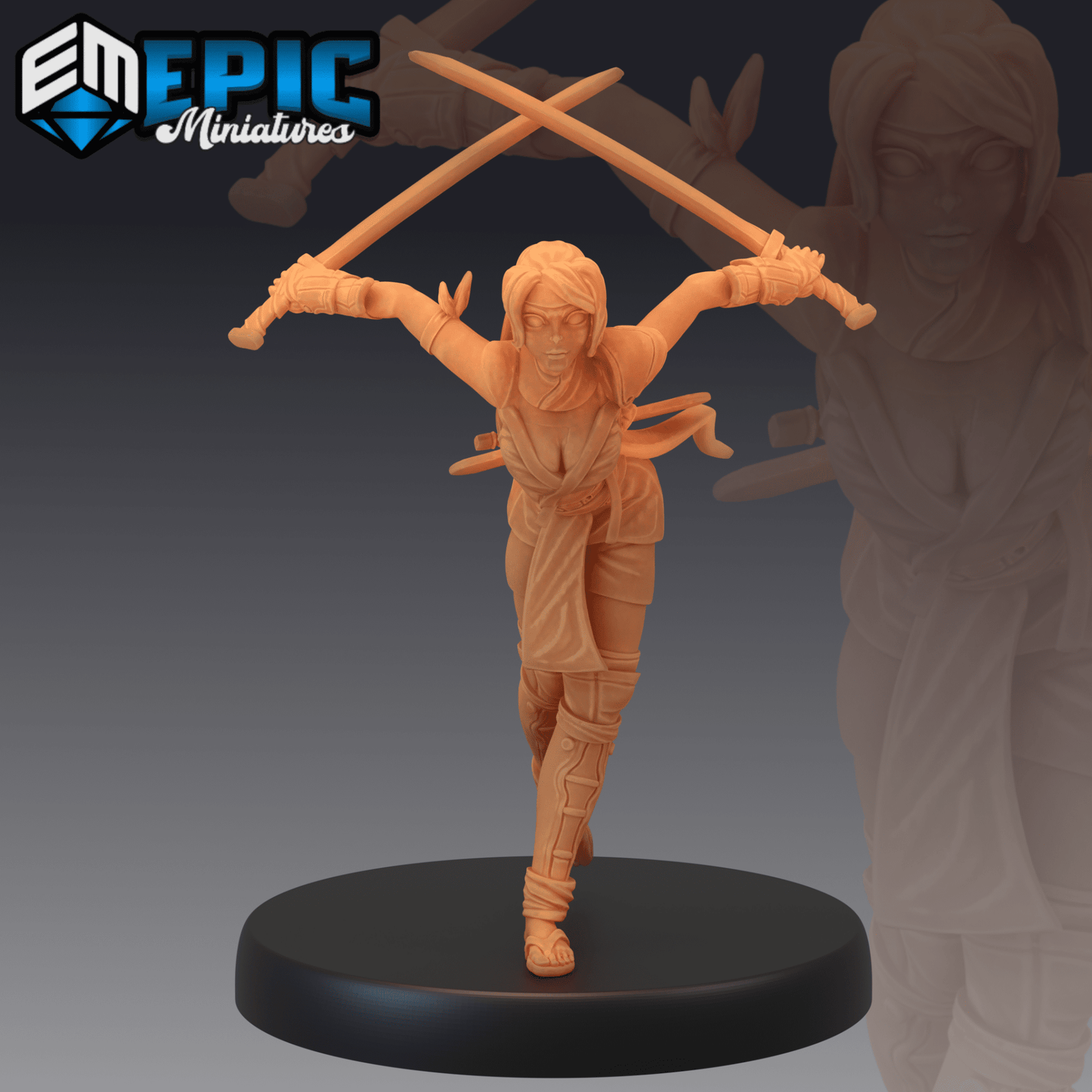 Kunoichi Miniature - B - 28mm