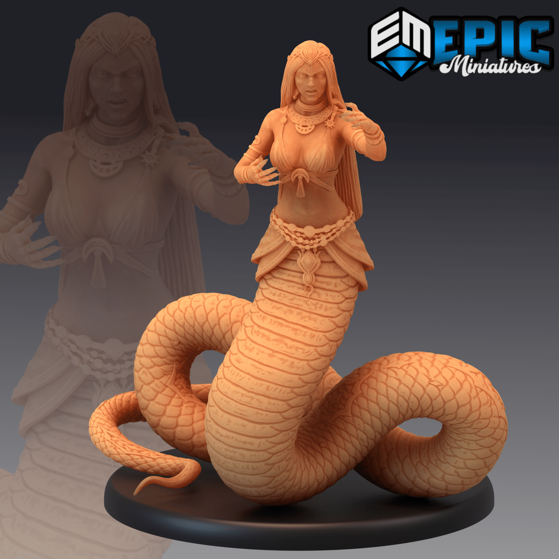 Lamia Monster Miniature - C - 28mm