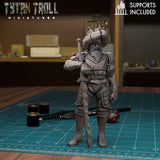 Landsnecht Mercenary Miniature | B - Tabletop RPG & D&D miniature. Perfect for wargaming & collectors