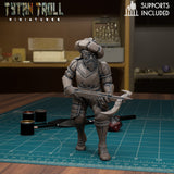 Landsnecht Mercenary Miniature | J - Tabletop RPG & D&D miniature. Perfect for wargaming & collectors