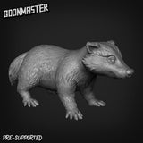 Large Badger Miniature | A - Tabletop RPG & D&D miniature. Perfect for wargaming & collectors