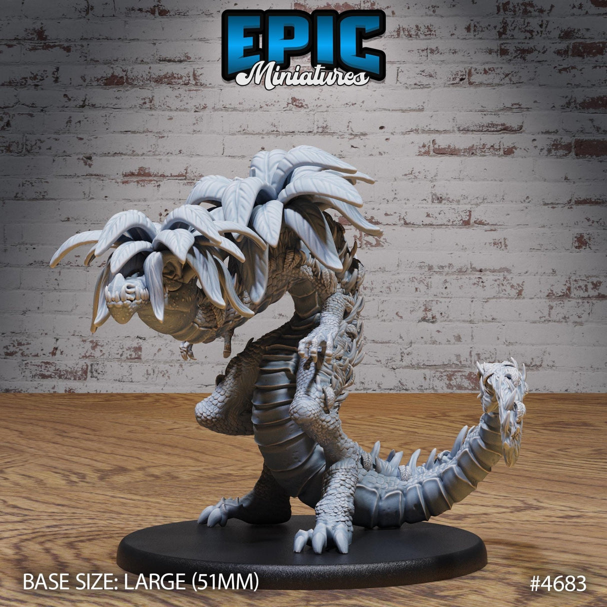 Large Dino, Reptile Swamp Monster Miniature | 4684 - Tabletop RPG & D&D miniature. Perfect for wargaming & collectors