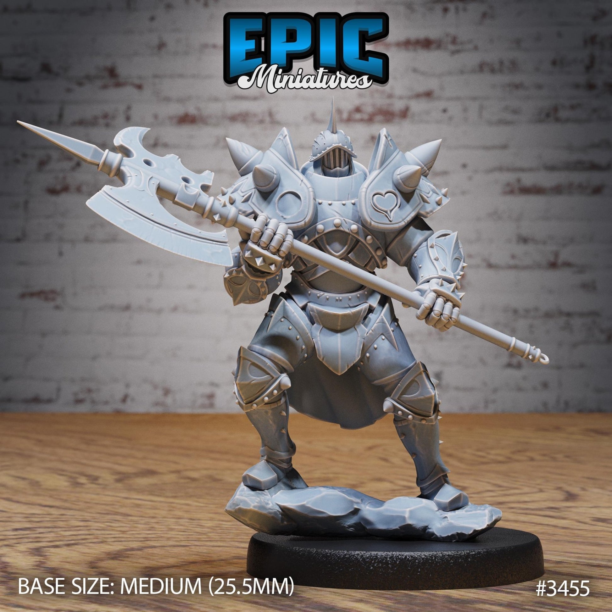 Large Knight, Steel Construct Miniature - 3455 - 32mm