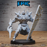 Large Knight, Steel Construct Miniature | 3457 - Tabletop RPG & D&D miniature. Perfect for wargaming & collectors