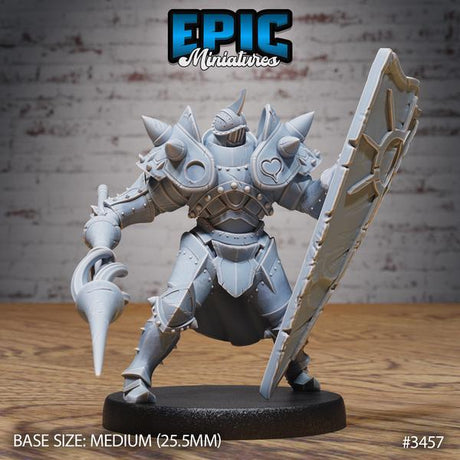 Large Knight, Steel Construct Miniature | 3457 - Tabletop RPG & D&D miniature. Perfect for wargaming & collectors