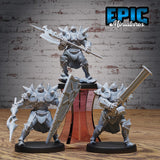 Large Knight, Steel Construct Miniature | Full Set All Models - Tabletop RPG & D&D miniature. Perfect for wargaming & collectors