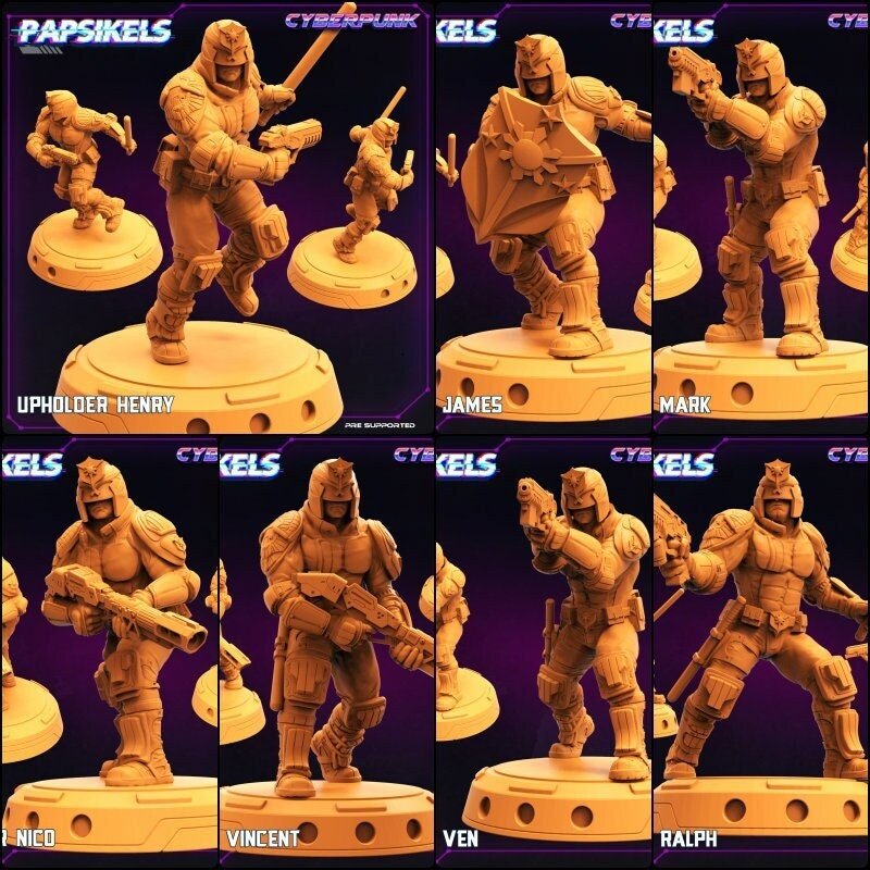 Law Upholders Miniature - Full Set All Models - 32mm