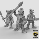 Leema fighter Miniature | Set of 3 - Tabletop RPG & D&D miniature. Perfect for wargaming & collectors