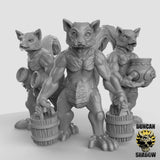 Leema townfolk Miniature | Set of 3 - Tabletop RPG & D&D miniature. Perfect for wargaming & collectors