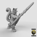 Leema Spear and shield Miniature | A - Tabletop RPG & D&D miniature. Perfect for wargaming & collectors
