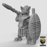 Leema Spear and shield Miniature | B - Tabletop RPG & D&D miniature. Perfect for wargaming & collectors