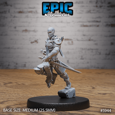 Legendary Ninja Miniature | B - Tabletop RPG & D&D miniature. Perfect for wargaming & collectors