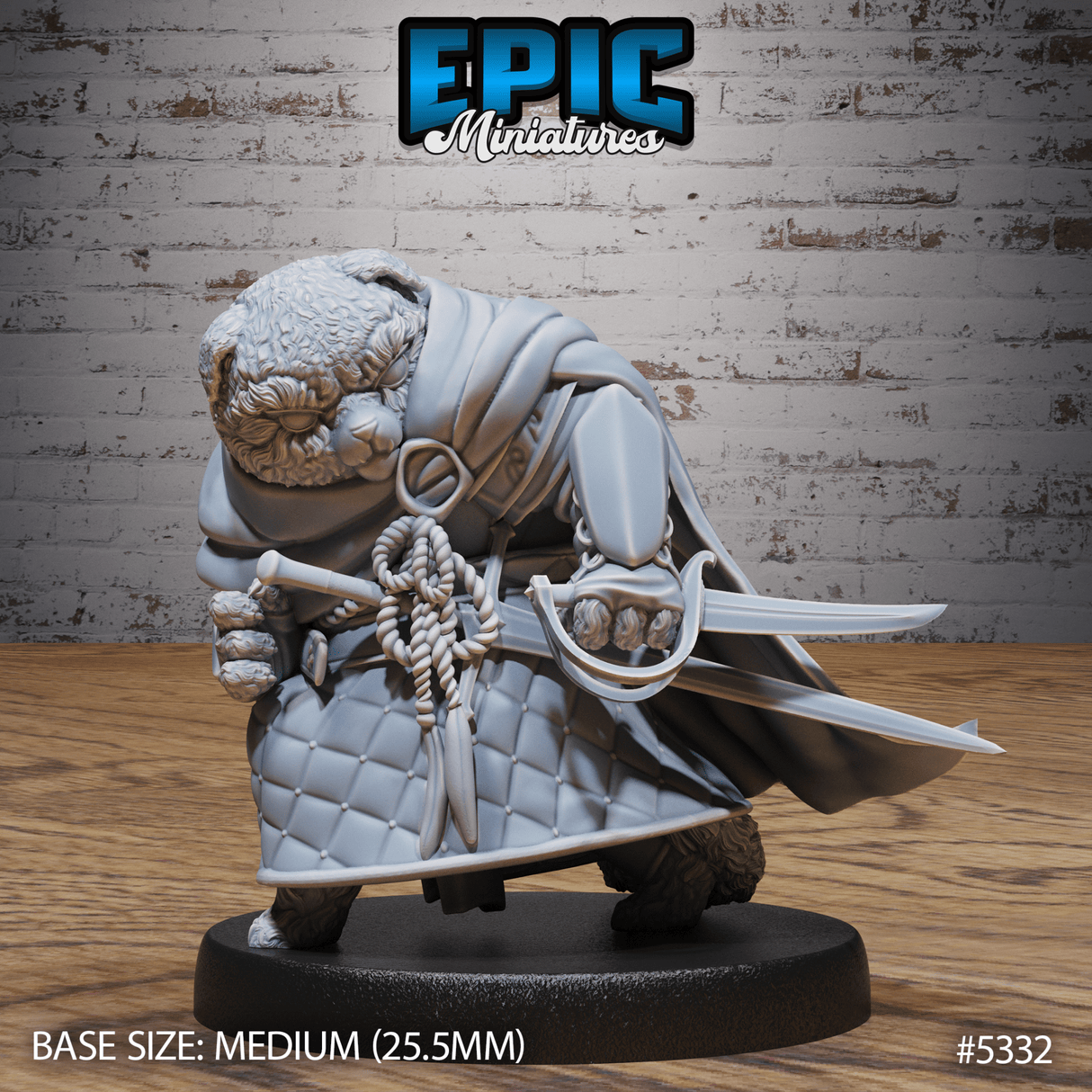 Legendary Teddy Knight Miniature | B - Tabletop RPG & D&D miniature. Perfect for wargaming & collectors