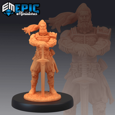 Legendary Warrior Miniature | A - Tabletop RPG & D&D miniature. Perfect for wargaming & collectors