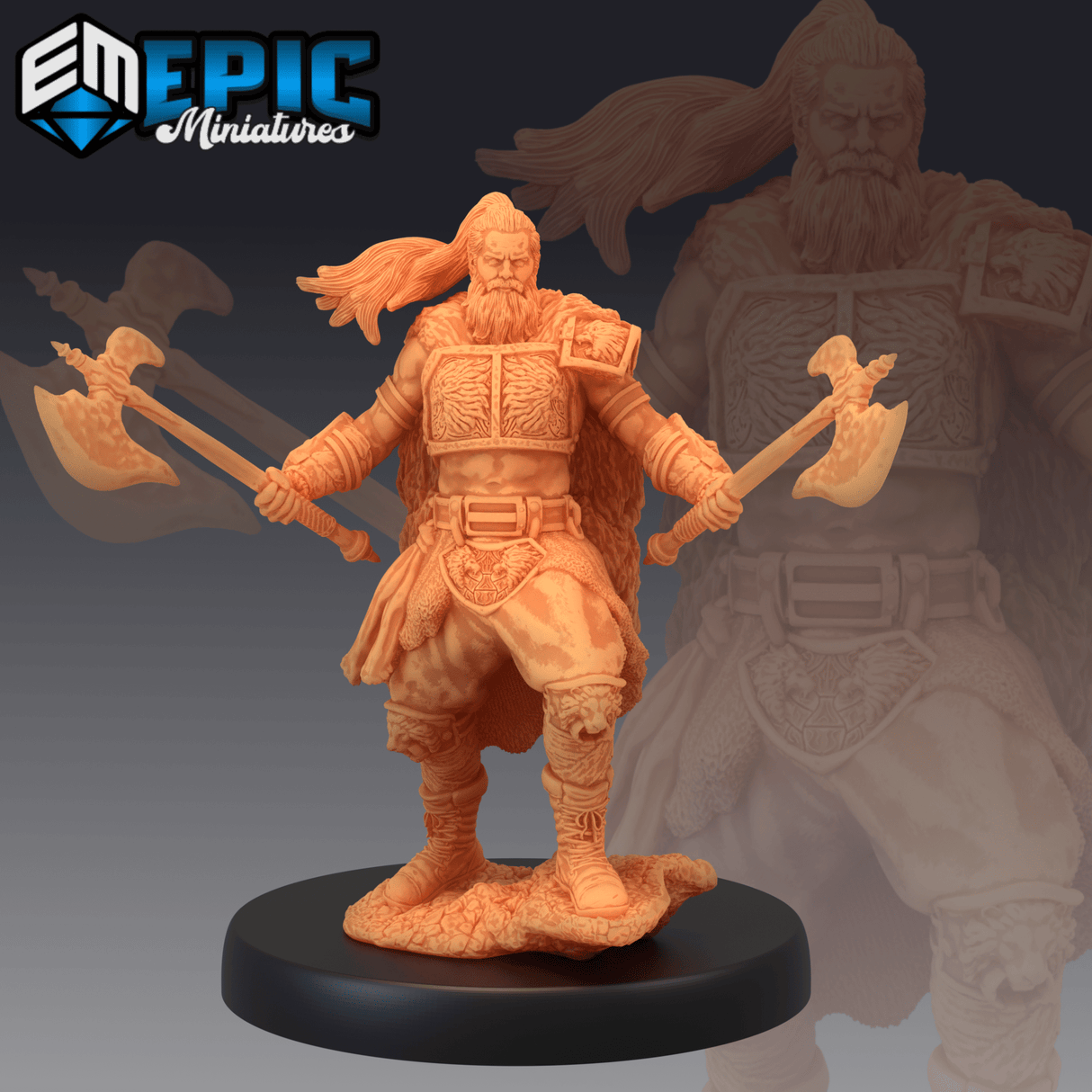 Legendary Warrior Miniature | C - Tabletop RPG & D&D miniature. Perfect for wargaming & collectors