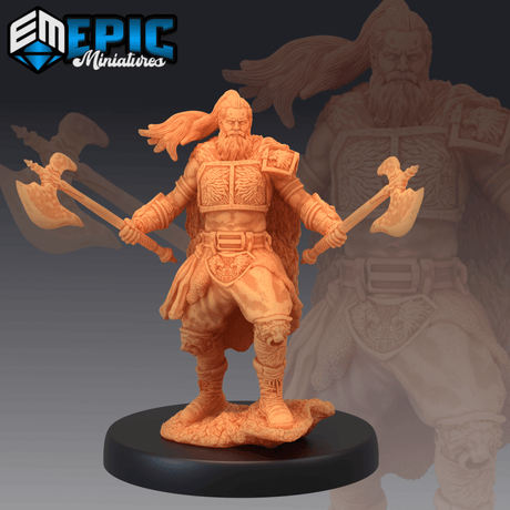 Legendary Warrior Miniature | C - Tabletop RPG & D&D miniature. Perfect for wargaming & collectors