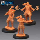 Legendary Warrior Miniature | Set of 3 - Tabletop RPG & D&D miniature. Perfect for wargaming & collectors