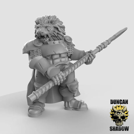 Leonin Fighter Miniature | A - Tabletop RPG & D&D miniature. Perfect for wargaming & collectors