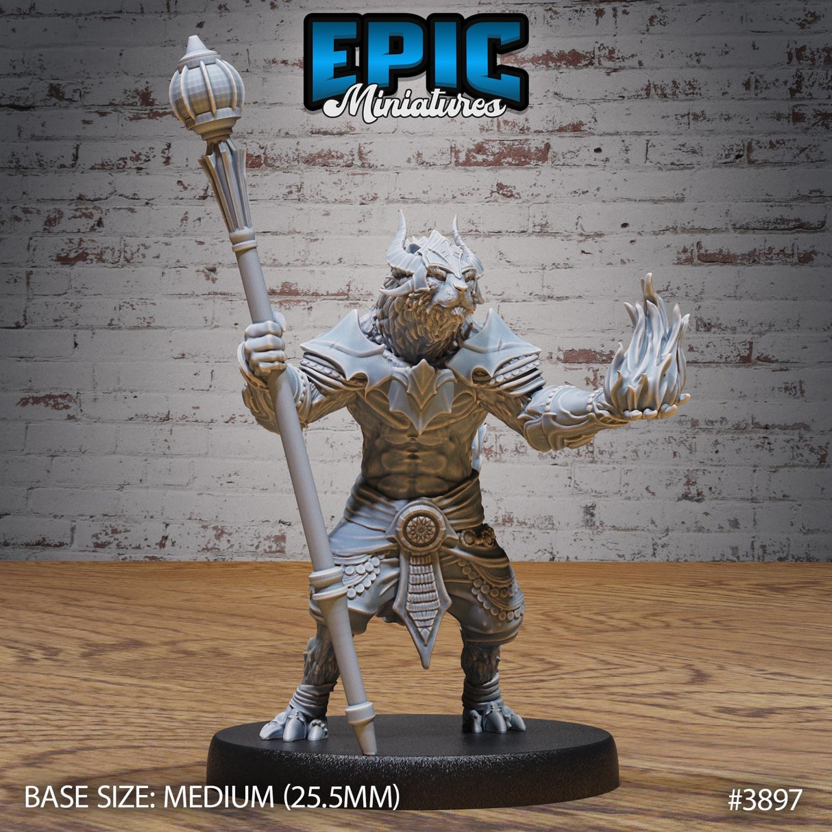 Leonin, Rakshasa Miniature | 3897 - Tabletop RPG & D&D miniature. Perfect for wargaming & collectors
