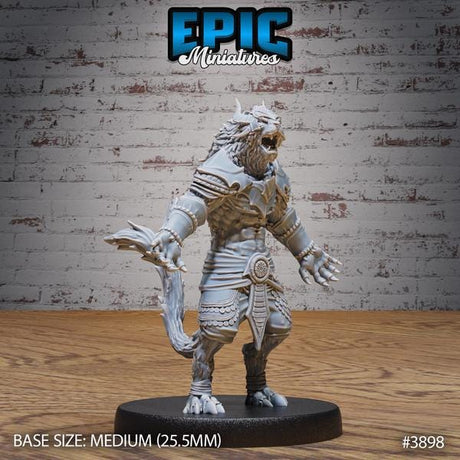 Leonin, Rakshasa Miniature | 3898 - Tabletop RPG & D&D miniature. Perfect for wargaming & collectors