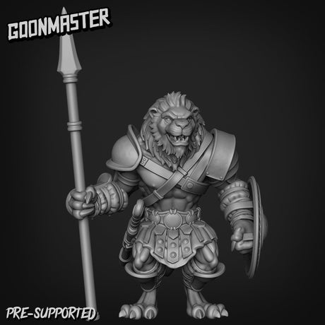Leonin Warrior Miniature | G - Tabletop RPG & D&D miniature. Perfect for wargaming & collectors