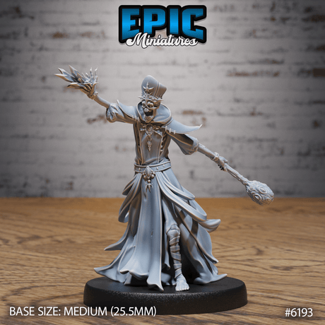 Lich Summoner Miniature | C - Tabletop RPG & D&D miniature. Perfect for wargaming & collectors