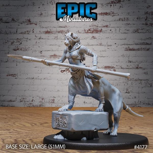 Lion Centaur Miniature | 4177 - Tabletop RPG & D&D miniature. Perfect for wargaming & collectors