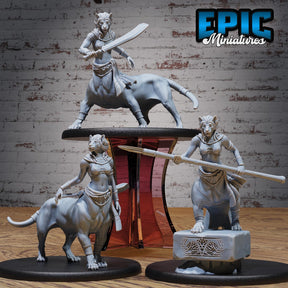 Lion Centaur Miniature | Full Set All Models - Tabletop RPG & D&D miniature. Perfect for wargaming & collectors