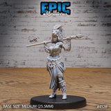 Lion Huntress, Jungle Fighter, Tribal Woman Miniature | 4528 - Tabletop RPG & D&D miniature. Perfect for wargaming & collectors