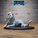 Lion Miniature | 3531 - Tabletop RPG & D&D miniature. Perfect for wargaming & collectors