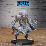 LionFolk Gladiator Miniature | 4335 - Tabletop RPG & D&D miniature. Perfect for wargaming & collectors