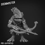 Lizard Folk Arhers Miniature | C - Tabletop RPG & D&D miniature. Perfect for wargaming & collectors