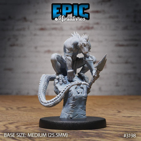 Lizard Folk Assassins Miniature | A - Tabletop RPG & D&D miniature. Perfect for wargaming & collectors