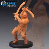 Lizard Folk Fighter Miniature | B - Tabletop RPG & D&D miniature. Perfect for wargaming & collectors