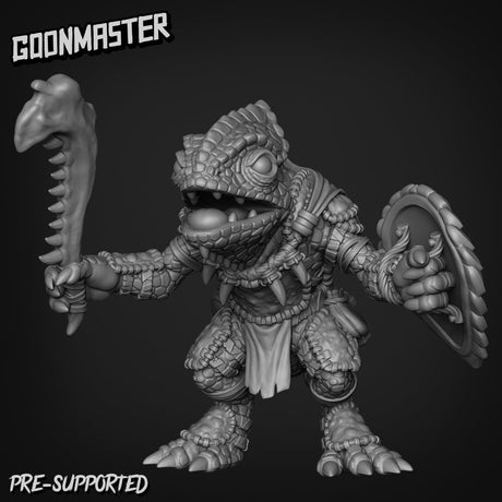 Lizard Folk Jungle Fighter Miniature | D - Tabletop RPG & D&D miniature. Perfect for wargaming & collectors