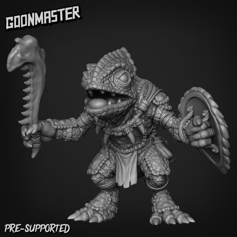 Lizard Folk Jungle Fighter Miniature - D - 32mm