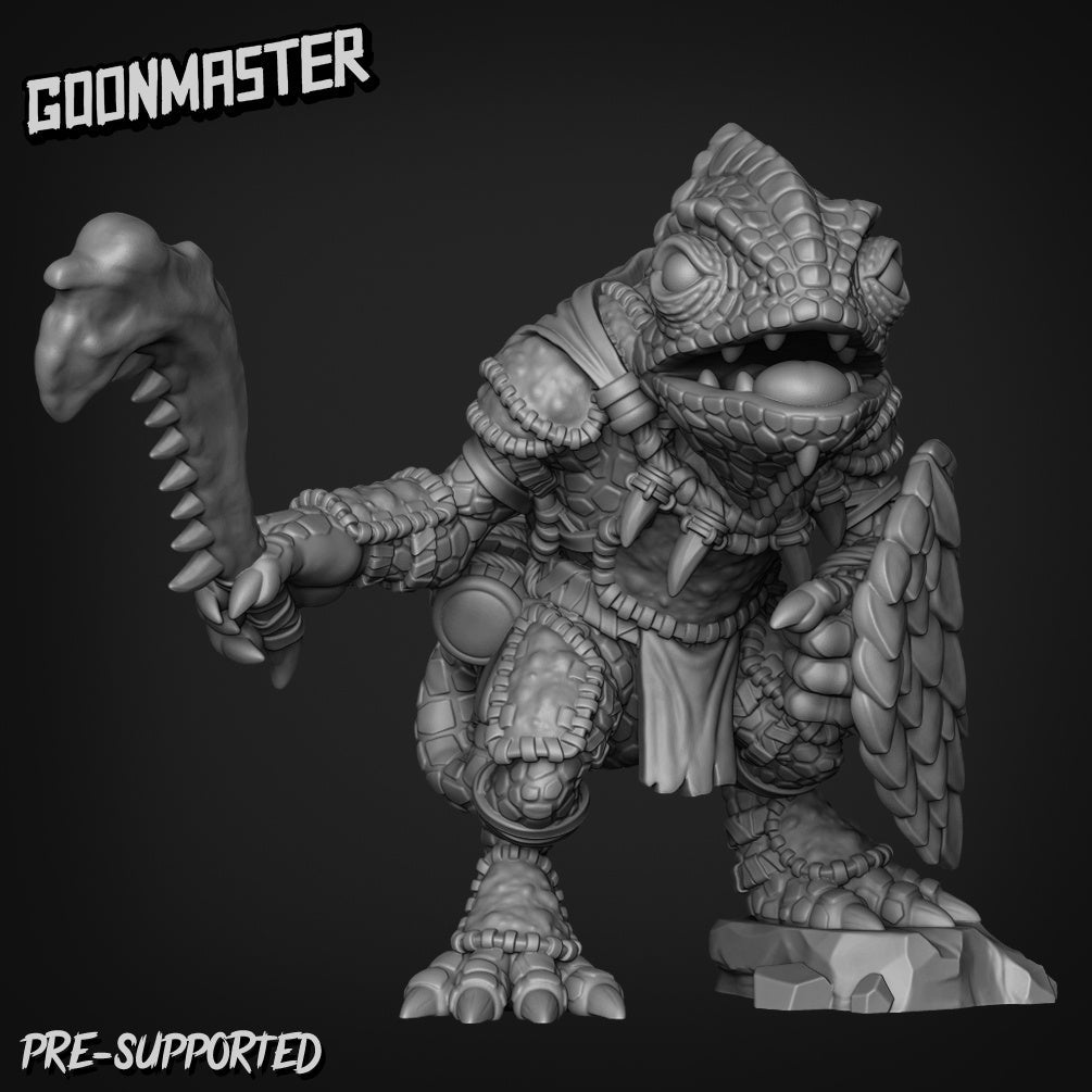 Lizard Folk Jungle Fighter Miniature - E - 28mm