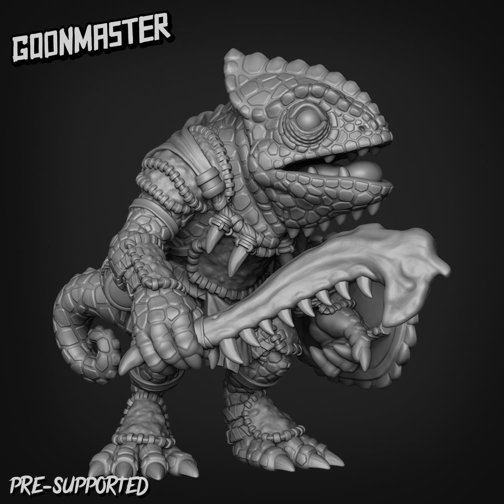Lizard Folk Jungle Fighter Miniature - F - 32mm
