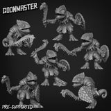Lizard Folk Jungle Fighter Miniature | set of 6 - Tabletop RPG & D&D miniature. Perfect for wargaming & collectors