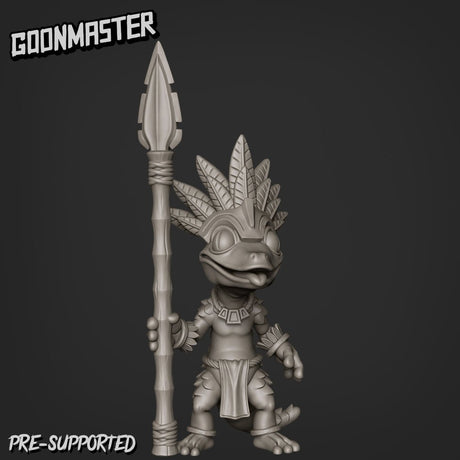 Lizard Folk Miniature | C - Tabletop RPG & D&D miniature. Perfect for wargaming & collectors