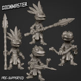 Lizard Folk Miniature | Set of 4 - Tabletop RPG & D&D miniature. Perfect for wargaming & collectors