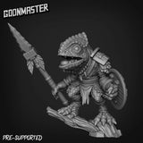 Lizard Folk Spearmen Miniature | B - Tabletop RPG & D&D miniature. Perfect for wargaming & collectors