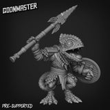 Lizard Folk Spearmen Miniature | E - Tabletop RPG & D&D miniature. Perfect for wargaming & collectors